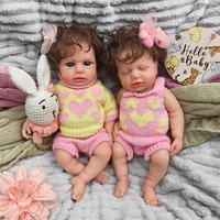 Poupées Reborn en silicone 12 pouces, fille LouLou aux cheveux bouclés, anatomiquement correctes, bouche ouverte, toucher doux pour soulager l'anxiété
