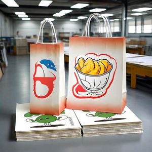 Bolsas de Papel Kraft al por Mayor con Asas para Venta Minorista de Ropa, Bolsas de Compra Recicladas Personalizadas con Logotipo de Fábrica - Product Image 6