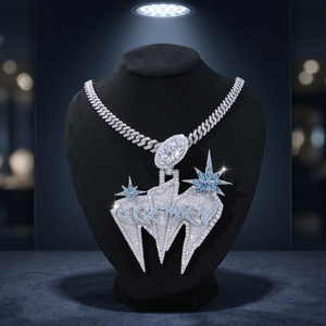 Pendentif Moissanite Personnalisé Sertie de Pierres, en Argent Sterling 925, Collier Breloque Hip Hop, Coupe Marquise, Plaqué Or, Bijoux de Fête - Product Image 2