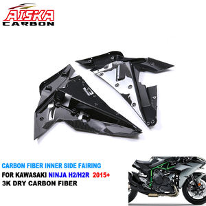 AISKA 100% Fibre de Carbone Sèche 3K Complète, Partie Intérieure de Carénage Latéral de Moto pour Kawasaki Ninja H2 <span class=keywords><strong>H2R</strong></span> <span class=keywords><strong>2015</strong></span>+ - Product Image 1
