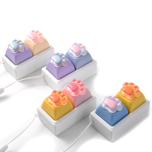 Vente en gros : Nouveaux capuchons de touches personnalisés en forme de patte de chat pour clavier mécanique de gaming, porte-clés décoratifs - Product Image 1