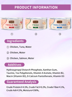 Nourriture humide pour chats en conserve en gros d'usine, friandises en gel riches en protéines pour la santé gastro-intestinale, personnalisation de la nourriture humide pour animaux de compagnie