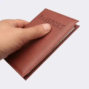 Funda para pasaporte de cuero PU para hombre y mujer, de color sólido, para viaje, tarjetero, billetera, monedero, bolsa. - Product Image 2