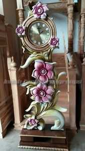 Elegante Reloj de Pie de Madera de Teca, Hecho a Mano, Estilo Vintage, para Interiores Clásicos del Hogar - Product Image 2