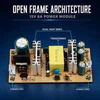 Alimentation à découpage AC/DC isolée ultra-mince 15V 6A 90W en gros pour amplificateur audio, éclairage de scène LED, maison intelligente CE