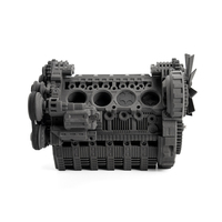 Modèle de moteur en acier inoxydable imprimé en 3D SLM de haute qualité, usiné avec précision par CNC, traitement 3D personnalisé en nylon SLS