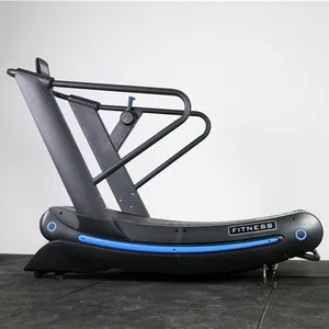 Groothandel Commerciële Draagbare Oefening Fitness Walking Home Gym Non Gemotoriseerde Gebogen Loopbanden Air Running Machine Op Verkoop