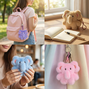 Venta al por mayor <span class=keywords><strong>de</strong></span> fábrica: Monederos <span class=keywords><strong>de</strong></span> peluche con forma <span class=keywords><strong>de</strong></span> <span class=keywords><strong>animales</strong></span>, bonitos colgantes redondos <span class=keywords><strong>de</strong></span> peluche para llavero y almacenamiento <span class=keywords><strong>de</strong></span> auriculares - Product Image 5