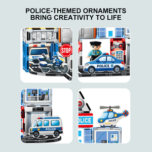 Bloques de Construcción de 7.5 cm, Rompecabezas Educativo 3D STEM de 33 Piezas, Estación de Policía - Product Image 3