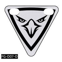 ENLEE Plaque triangulaire réfléchissante pour vélo, coussin d'avertissement lumineux pour la conduite nocturne, bouclier triangulaire réfléchissant pour vélo