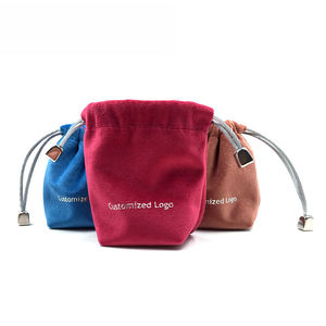 Venta al por Mayor, Bolsa de Embalaje para Joyería de Gamuza de 9*15cm con Logotipo Personalizado OEM, Bolsa para Joyería con Cordón de Alta Calidad a Bajo Precio - Product Image 5