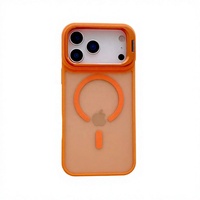 Étui magnétique pour iPhone 18 Pro Max, coque composite givrée TPU+PC avec support en alliage, compatible avec la charge sans fil