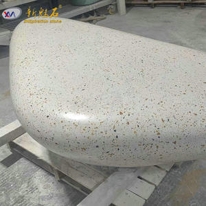 Nuevo Taburete Artístico de Imitación de Mármol Magic Stone, Asiento de UHPC con Diseño de Guijarros, Muebles de Jardín para Exteriores - Product Image 1