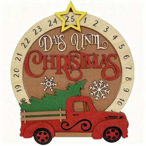 Pafu, cuenta regresiva de <span class=keywords><strong>Navidad</strong></span>, camión de árbol rojo, decoración SVG, cuenta regresiva <span class=keywords><strong>para</strong></span> <span class=keywords><strong>Navidad</strong></span>, archivos cortados con láser, días hasta <span class=keywords><strong>Navidad</strong></span>, calendario de madera - Product Image 5