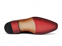 Chaussures Oxford en cuir pleine fleur patiné peintes à la main pour hommes, couleur Tan, à lacets, bout uni, chaussures habillées formelles pour mariage, affaires, bureau