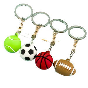 Llavero para la Copa Mundial, Venta al por Mayor, Pequeño Adorno de Regalo, Colgante de Epoxi para Fútbol, Baloncesto, Rugby, Tenis, Llaveros de Goma - Product Image 1