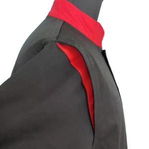 Chaquetas de Chef Unisex Abrigo de camarero de algodón y poliéster de verano con mangas cortas en la espalda y uniformes de <span class=keywords><strong>restaurante</strong></span> de malla para axilas - Product Image 4