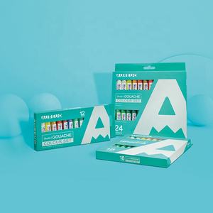 Jautomo — Kit de peinture <span class=keywords><strong>Gouache</strong></span> en aluminium, Kit de qualité supérieure de 12ml, 18 couleurs - Product Image 4