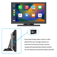 Autoradio portable universel avec écran IPS de 7 pouces, CarPlay sans fil, Android Auto, lecteur multimédia MP5, GPS de navigation