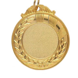 Medalla de metal en blanco chapada en oro brillante personalizada a precio de fábrica, medallas deportivas para correr maratón personalizadas - Product Image 1