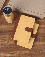 Coffret Cadeau Nouveauté : Carnet/Journal/Agenda en Bois, Mug/Gobelet Isotherme, Stylo, Clé USB et Marque-page