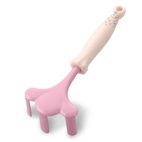 Nouvel ensemble d'outils de jardinage adorables : pelle à sable et à terre, fourche à trois dents pour la plantation de fleurs, design de dessin animé avec manche