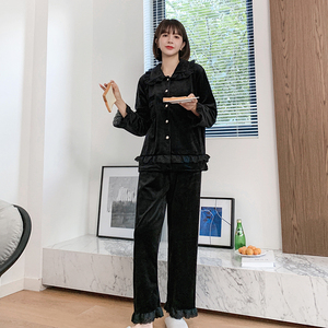 Professional Made Women Pajamas <strong>Soft</strong> Home Clothes Oem Sleepwear Multi-color Optional Flannel <strong>Pyjama</strong> Femme - Product Image 4