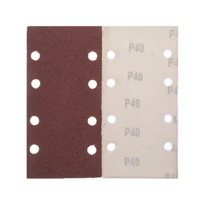 93mm x 185mm 24 to 2000 Grit Hook and Loop Aluminum Oxide Sanding Sheet Dry Sanding Paper for Wood Furniture Grinding Polishing