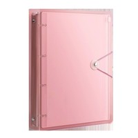 Classeur A4 transparent personnalisable à 4 anneaux en PP, dossier à feuilles mobiles en plastique avec logo imprimable pour étudiants et entreprises