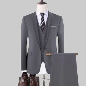 Completo da Uomo 2025 Set da 3 Pezzi Giacca + Gilet + Pantaloni Abito da Ufficio Business Premium con Un Bottone Bavero Vestibilità Aderente per Gentiluomo da Matrimonio - Product Image 5