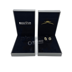 Caja de Joyería de Piel Sintética PU Gris, Nueva Colección de Moda al por Mayor, para Anillos, Pendientes, Colgantes y Collares - Product Image 5