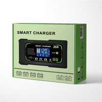 Chargeur de batterie intelligent automatique SUYEEGO 20A à 9 étapes 12V 20A 24V 10A pour voitures, motos, batteries au lithium, au plomb-acide et LiFePO4
