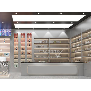 Étalage de cosmétiques, présentoirs, armoires avec tiroirs, finition laquée en verre/contreplaqué pour comptoir de centre commercial de luxe, vitrine - Product Image 4