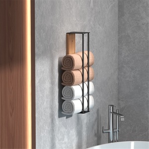Moderno Toallero de Pared Dorado de Hierro para Baño de Hotel, Tamaño Grande - Product Image 3
