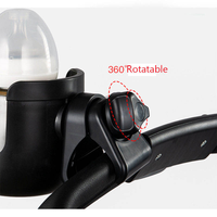 Porte-gobelet et support de téléphone portable 2-en-1 pour poussette, accessoires de sécurité pour poussette en ABS, porte-gobelet pour vélo