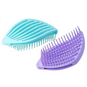 Brosse à cheveux pour le lavage, tête creuse, massage des méridiens, peigne sec à double usage, nettoyage en profondeur, toucher doux, TPEE, salon et usage domestique - Product Image 1
