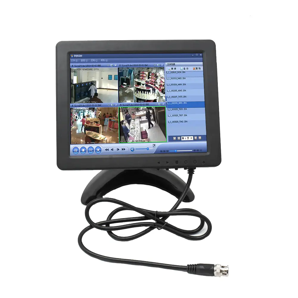 8 Inch Monitor 1024x768 Resolution Display Portable 4:3 TFT LCD Mini HD Color Video Screen Support HDM I VGA BNC AV