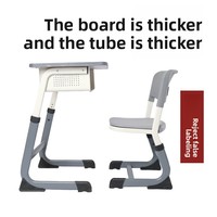Ensemble de bureau et chaise d'école ergonomiques en métal, dossier en maille, mobilier de classe pour étudiants, cadre en métal, bureau d'étude individuel