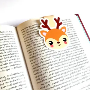 Natural Magnetic Bookmark Folding Custom Magnetic Bookmark For Cute Carton Stationery