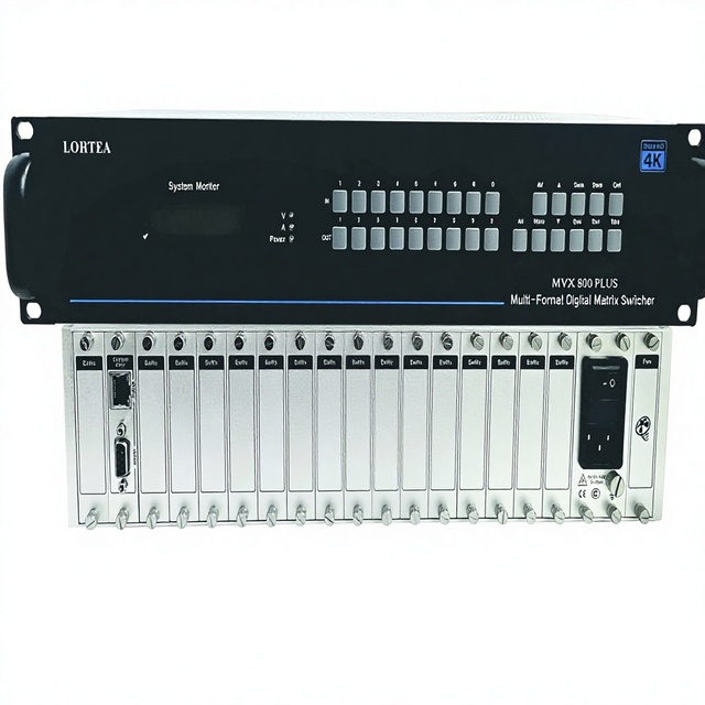 LOHTEA Modular 4K HD Metal AV Hybrid Matrix Switcher Support Seamless Switch & Network Management