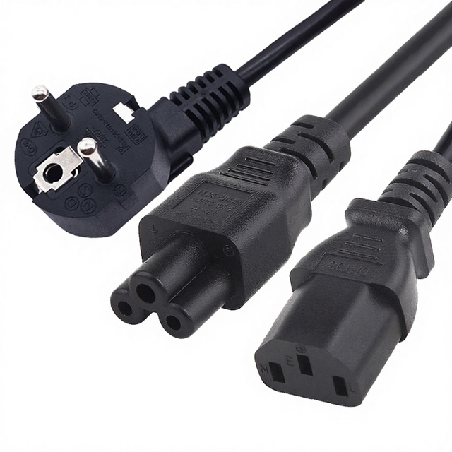 Euro C5 Power Cable Certificate 16A 250v 3 Pin Power Cable IEC C13 for Computer