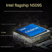 Laptop Intel N5095 DDR4 portabel Laptop, komputer Laptop bisnis rumah sekolah 16 + 512GB SSD baru, PC layar besar 17.3"