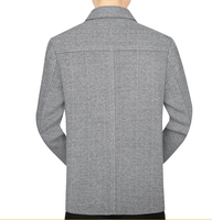Manteau Long Homme en Polyester à Revers Crantés, Coupe Ajustée, Élégant et Décontracté pour l'Automne – Surchemise Chaude de Qualité Supérieure