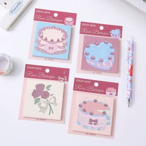 Blocs-notes adhésifs 73*73cm Papeterie Kawaii Bloc-notes autocollant Fournitures scolaires Baroque - Product Image 1