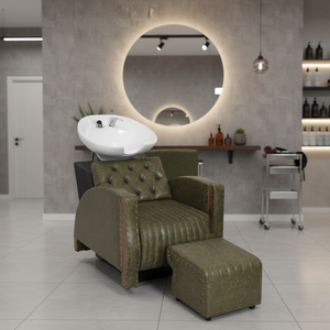 เก้าอี้สระผมทันสมัยและมีสไตล์ วัสดุหนังสังเคราะห์ สำหรับร้านเสริมสวย รับประกันหนึ่งปี ราคาดีที่สุด รุ่น 509 - Product Image 3