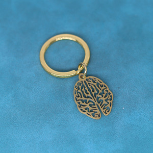 Llavero con Colgante de Acero Inoxidable con Diseño de Cerebro, Biología y Psicología - Product Image 2