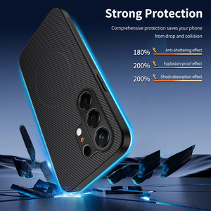 Coque Arrière Magnétique et Mat en Cuir à Texture <span class=keywords><strong>Fibre</strong></span> de Carbone avec Support pour Tecno Camon 50 40 / 40 50 Pro, Housse Professionnelle de Chargement Sans Fil - Product Image 6