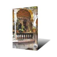 Plantes en pot sur le balcon, impression numérique sur toile, art mural HD, décoration murale personnalisée pour le salon