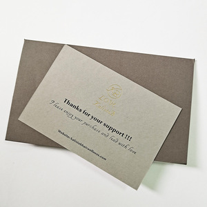 <span class=keywords><strong>Carte</strong></span> postale de remerciement en papier épais personnalisé de luxe de 800g avec <span class=keywords><strong>carte</strong></span> d'impression couleur avec logo en aluminium - Product Image 5