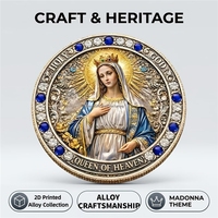 Pièces commémoratives personnalisées en alliage de zinc écologique, marque SKY, avec logo émaillé 3D or et argent, souvenir